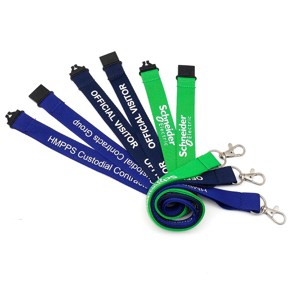High Quality Personalized Custom Logo Aviation Neck Strap Silk Screen Printed Polyester Airline Air Lanyard For Staff